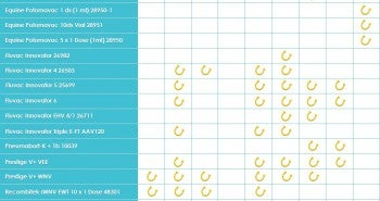 Equine Vaccine Chart