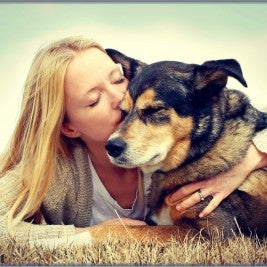 blonde woman with dog - Allivet Trusted Pet Pharmacy
